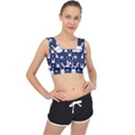 Cute Bunny Pattern, Easter, Koteto V-Back Sports Bra