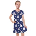 Cute Bunny Pattern, Easter, Koteto Kids  Cross Web Dress