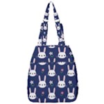 Cute Bunny Pattern, Easter, Koteto Center Zip Backpack