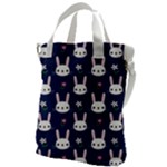 Cute Bunny Pattern, Easter, Koteto Canvas Messenger Bag