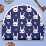 Cute Bunny Pattern, Easter, Koteto Horseshoe Style Canvas Pouch