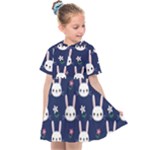 Cute Bunny Pattern, Easter, Koteto Kids  Sailor Dress