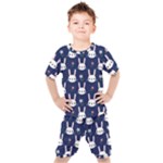 Cute Bunny Pattern, Easter, Koteto Kids  T-Shirt and Shorts Set