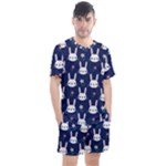 Cute Bunny Pattern, Easter, Koteto Men s Mesh T-Shirt and Shorts Set