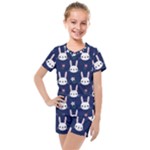 Cute Bunny Pattern, Easter, Koteto Kids  Mesh T-Shirt and Shorts Set