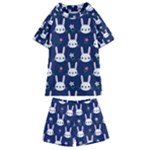 Cute Bunny Pattern, Easter, Koteto Kids  Swim T-Shirt and Shorts Set