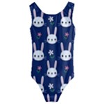 Cute Bunny Pattern, Easter, Koteto Kids  Cut-Out Back One Piece Swimsuit