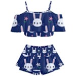 Cute Bunny Pattern, Easter, Koteto Kids  Off Shoulder Skirt Bikini