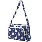 Cute Bunny Pattern, Easter, Koteto Front Pocket Crossbody Bag