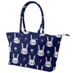 Cute Bunny Pattern, Easter, Koteto Canvas Shoulder Bag