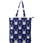 Cute Bunny Pattern, Easter, Koteto Double Zip Up Tote Bag