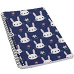 Cute Bunny Pattern, Easter, Koteto 5.5  x 8.5  Notebook