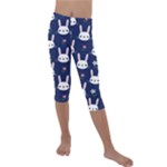 Cute Bunny Pattern, Easter, Koteto Kids  Lightweight Velour Capri Leggings 