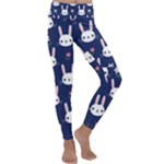 Cute Bunny Pattern, Easter, Koteto Kids  Lightweight Velour Classic Yoga Leggings