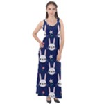 Cute Bunny Pattern, Easter, Koteto Sleeveless Velour Maxi Dress