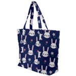 Cute Bunny Pattern, Easter, Koteto Zip Up Canvas Bag