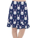 Cute Bunny Pattern, Easter, Koteto Fishtail Chiffon Skirt