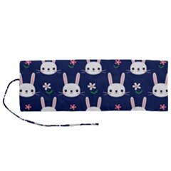 Cute Bunny Pattern, Easter, Koteto Roll Up Canvas Pencil Holder (M) from ArtsNow.com