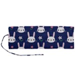 Cute Bunny Pattern, Easter, Koteto Roll Up Canvas Pencil Holder (M)