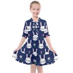 Cute Bunny Pattern, Easter, Koteto Kids  All Frills Chiffon Dress