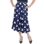 Cute Bunny Pattern, Easter, Koteto Midi Mermaid Skirt