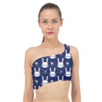 Cute Bunny Pattern, Easter, Koteto Spliced Up Bikini Top 