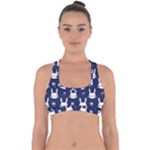 Cute Bunny Pattern, Easter, Koteto Cross Back Hipster Bikini Top 