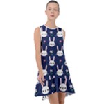 Cute Bunny Pattern, Easter, Koteto Frill Swing Dress