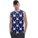 Cute Bunny Pattern, Easter, Koteto Men s Regular Tank Top