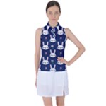 Cute Bunny Pattern, Easter, Koteto Women s Sleeveless Polo T-Shirt