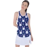 Cute Bunny Pattern, Easter, Koteto Racer Back Mesh Tank Top