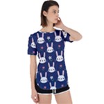 Cute Bunny Pattern, Easter, Koteto Perpetual Short Sleeve T-Shirt