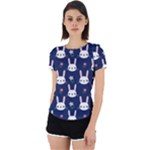 Cute Bunny Pattern, Easter, Koteto Back Cut Out Sport T-Shirt