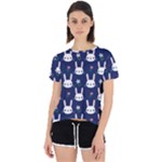 Cute Bunny Pattern, Easter, Koteto Open Back Sport T-Shirt