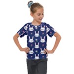 Cute Bunny Pattern, Easter, Koteto Kids  Mesh Piece T-Shirt