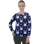 Cute Bunny Pattern, Easter, Koteto Women s Long Sleeve Raglan T-Shirt