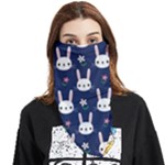 Cute Bunny Pattern, Easter, Koteto Face Covering Bandana (Triangle)