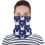 Cute Bunny Pattern, Easter, Koteto Face Seamless Bandana (Adult)