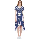 Cute Bunny Pattern, Easter, Koteto High Low Boho Dress