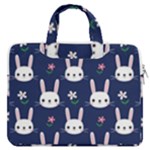 Cute Bunny Pattern, Easter, Koteto MacBook Pro 13  Double Pocket Laptop Bag