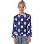 Cute Bunny Pattern, Easter, Koteto Kids  Frill Detail T-Shirt