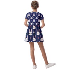 Kids  Short Sleeve Pinafore Style Dress 