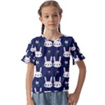 Cute Bunny Pattern, Easter, Koteto Kids  Cuff Sleeve Scrunch Bottom T-Shirt