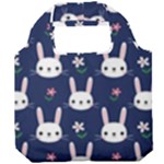 Cute Bunny Pattern, Easter, Koteto Foldable Grocery Recycle Bag