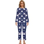 Cute Bunny Pattern, Easter, Koteto Womens  Long Sleeve Lightweight Pajamas Set