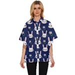 Cute Bunny Pattern, Easter, Koteto Women s Batwing Button Up Shirt