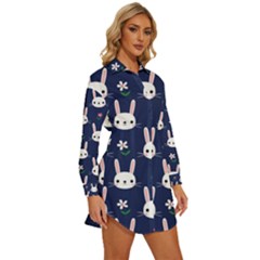 Womens Long Sleeve Shirt Dress 