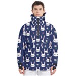 Cute Bunny Pattern, Easter, Koteto Men s Pullover Zip Ski and Snowboard Waterproof Breathable Jacket