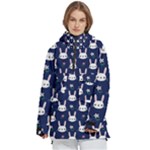 Cute Bunny Pattern, Easter, Koteto Women s Pullover Zip Ski and Snowboard Waterproof Breathable Jacket