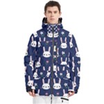 Cute Bunny Pattern, Easter, Koteto Men s Multi Pockets Zip Ski and Snowboard Waterproof Breathable Jacket